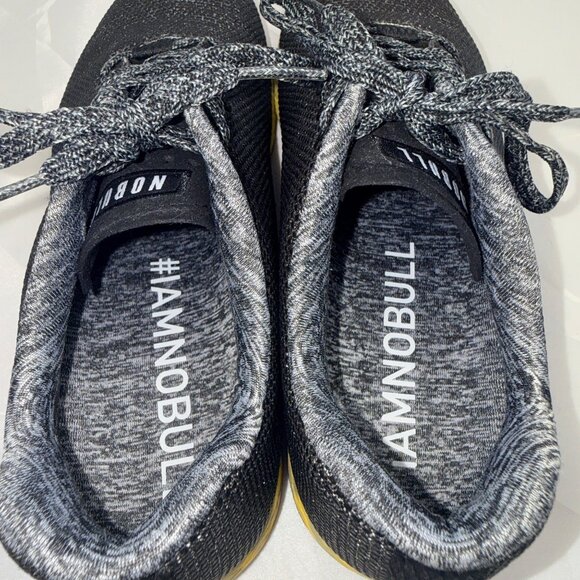 Nobull Trainers Unisex 8.5/10 Black Super Fabric Yellow Sole Low Top - Picture 9 of 14